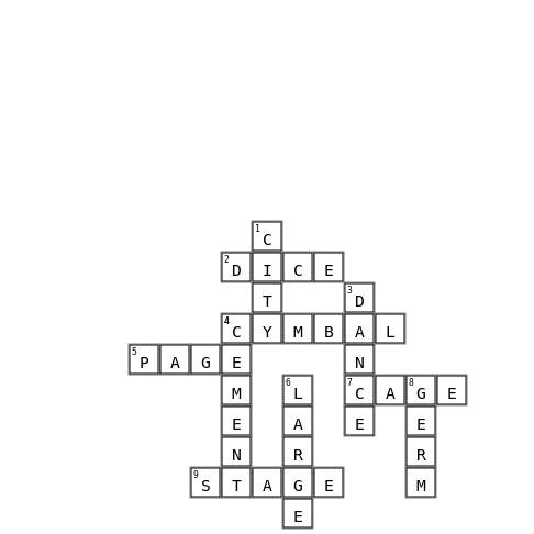 phonics Crossword Key Image