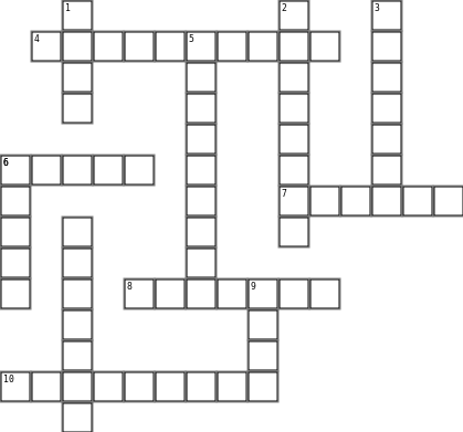 Holiday's cross word Crossword Grid Image