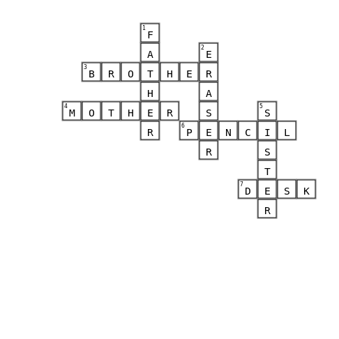 Nora Crossword Key Image