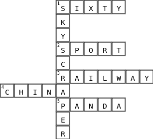 China Fun Facts Crossword Key Image