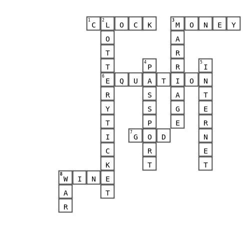Human Invention Puzzle Crossword Key Image