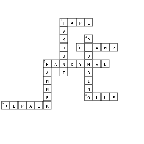 Handyman Crossword Key Image