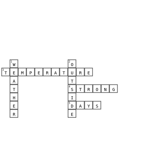 Polar vortex Crossword Key Image