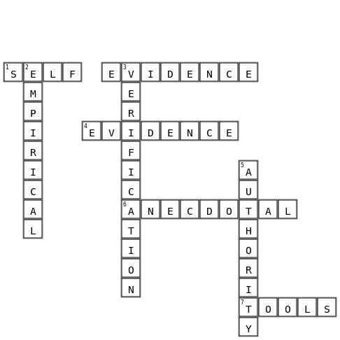 Tools for Verification Crossword Key Image