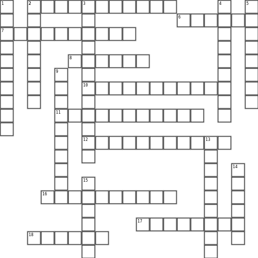 Unit 9  Crossword Grid Image