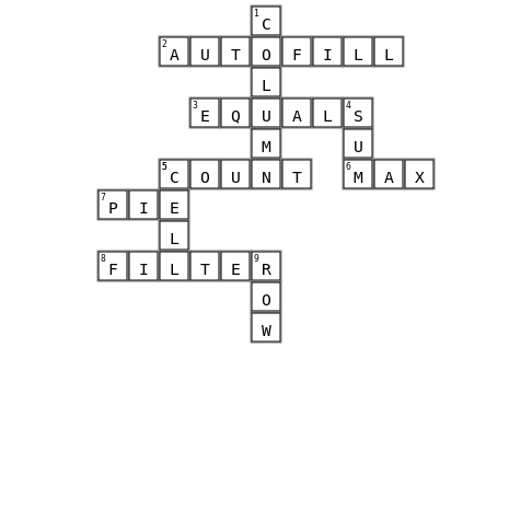 Crossword Puzzle Crossword Key Image