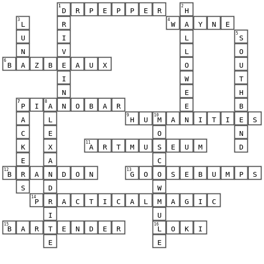 wedding2 Crossword Key Image