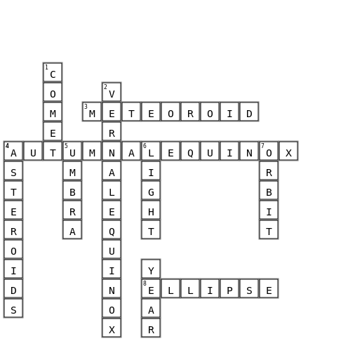 science crossword Crossword Key Image