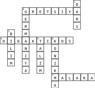 111 Crossword Key Image