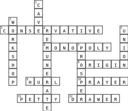 Random Crossword Key Image