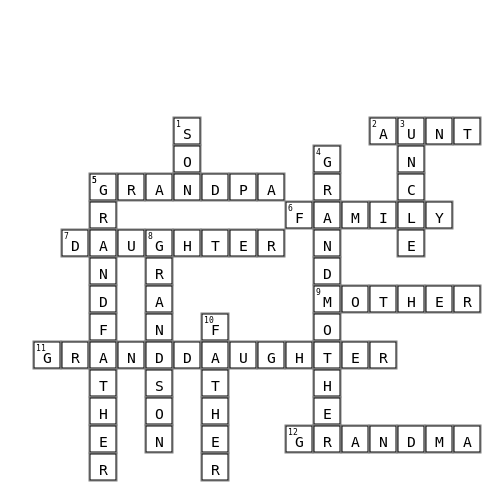 family Crossword Key Image