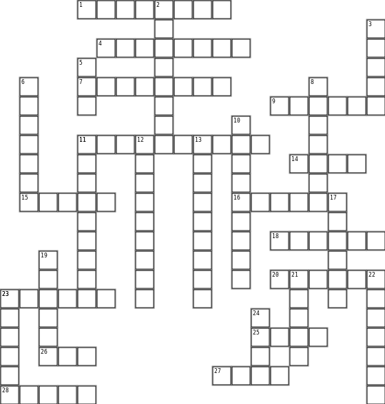 Christmas Crossword Crossword Grid Image