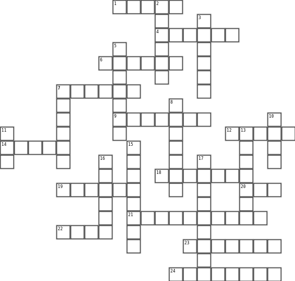 Crpytic Clocktower Crossword Grid Image