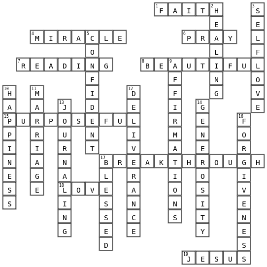 Personal  Crossword Key Image