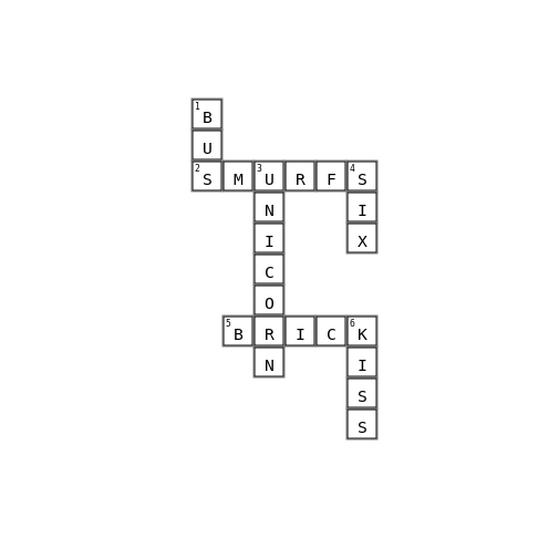 My Crossword Puzzle Crossword Key Image