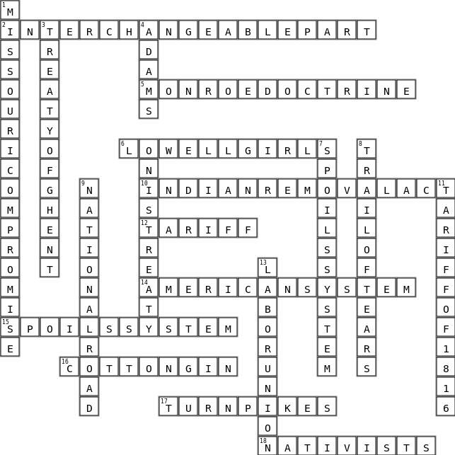 Unit 5 Crossword Key Image