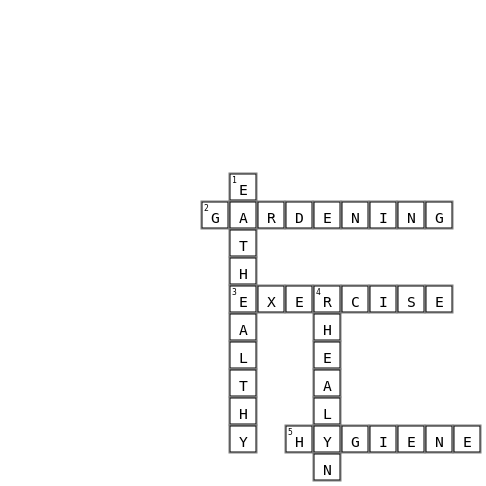 Things Done During Pandemic Crossword Key Image