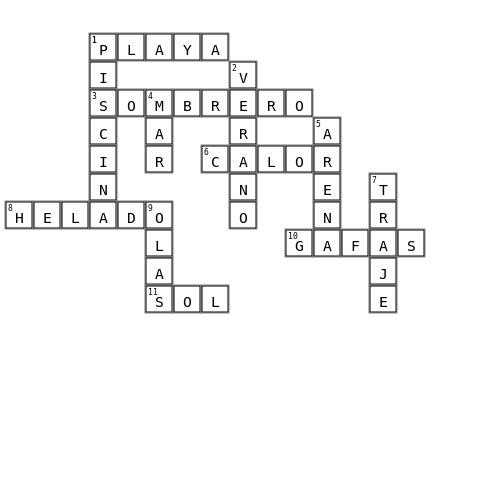 sp Crossword Key Image