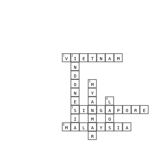 LUNCH TRIVIA Crossword Key Image