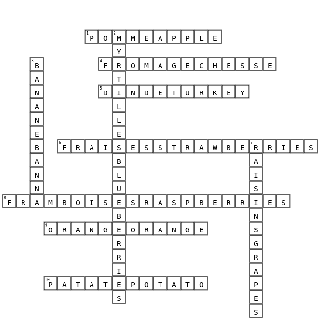 Crossword Crossword Key Image