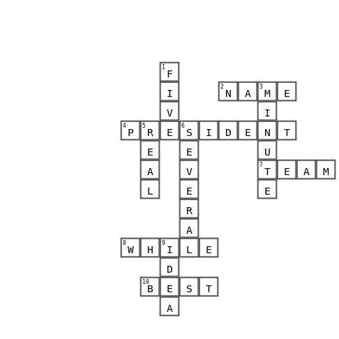 decode your puzzle Crossword Key Image