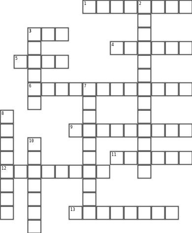 Sport Crossword Grid Image