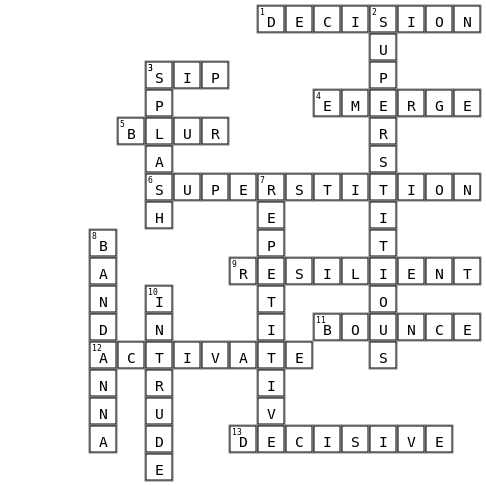 Sport Crossword Key Image