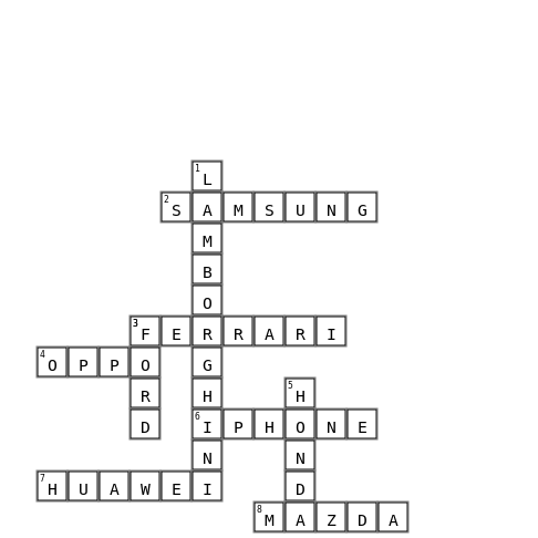 Brand Crossword Key Image