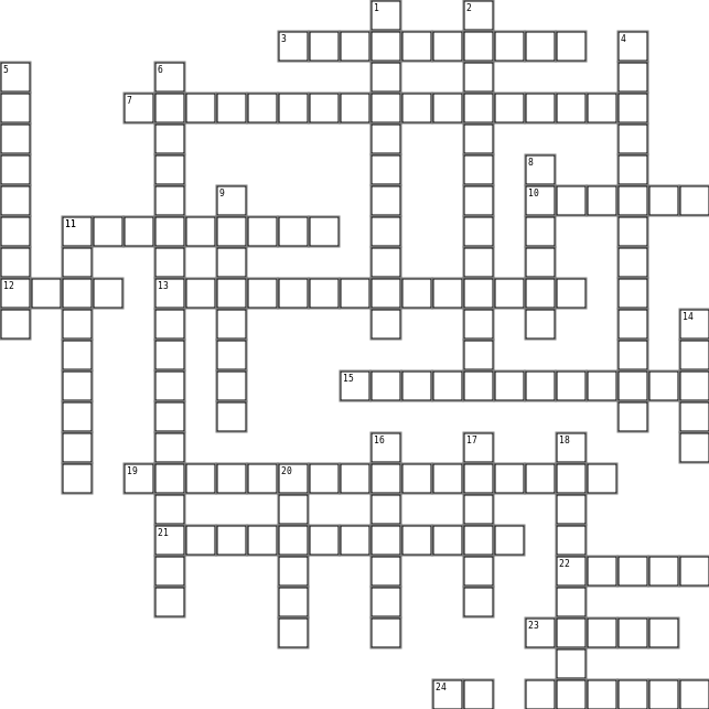 Math Project Crossword Grid Image