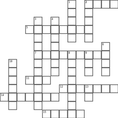 M5 Lao She Teahouse Crossword Grid Image