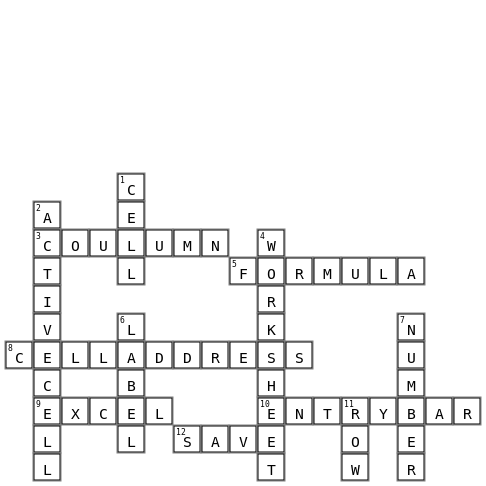 Activity 20 Crossword Key Image