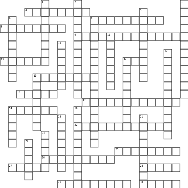 Halloween Challenge Crossword Grid Image
