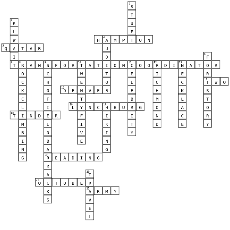 Bridal Shower Crossword Key Image