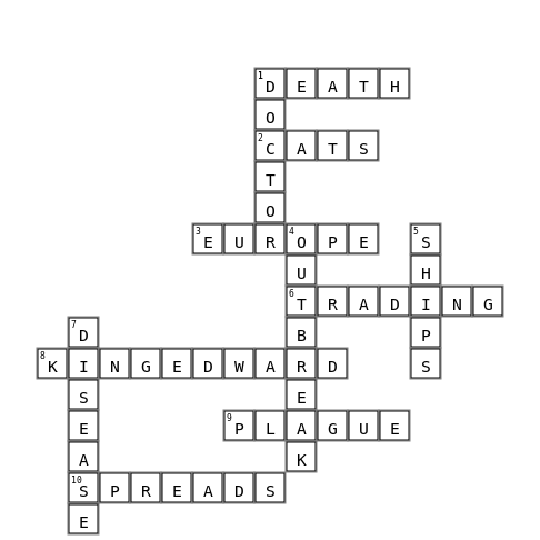 medieval crossword Crossword Key Image