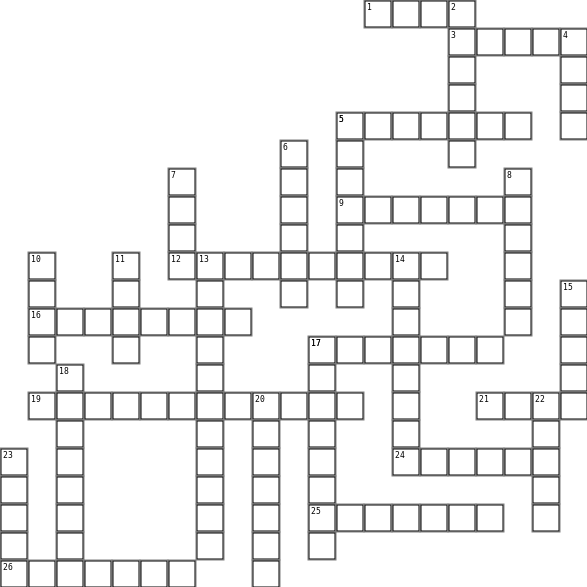 Dog Anatomy Crossword Grid Image