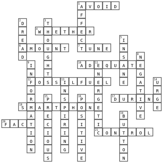 Unit 4 Crossword Key Image