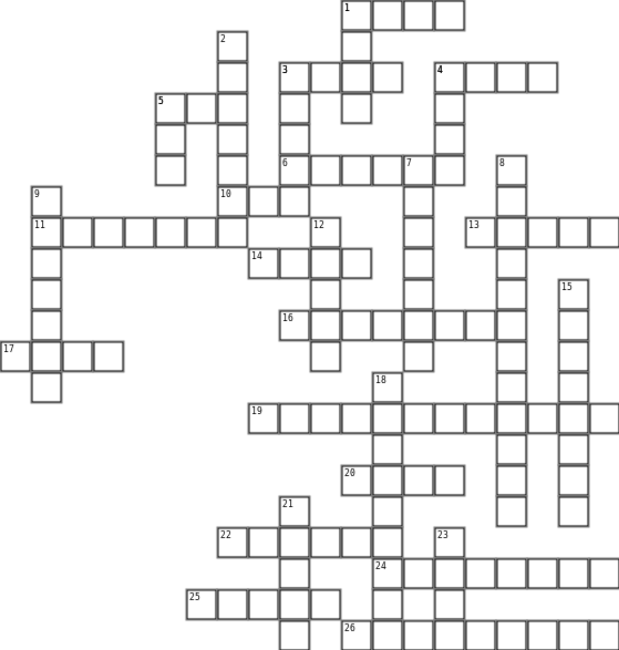 Shapes Crossword Grid Image