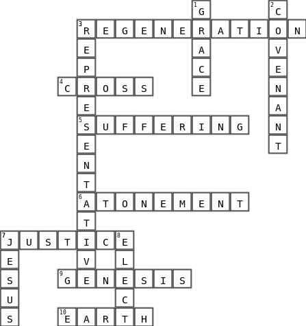 GRACE Crossword Key Image