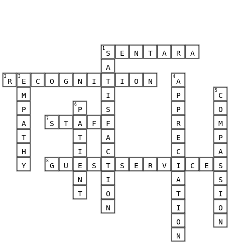 Customer Service Week Crossword Puzzle Crossword Key Image