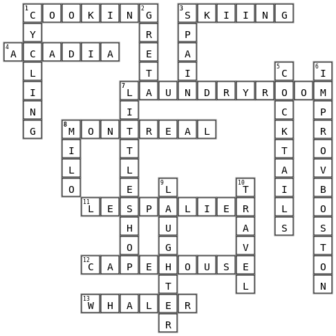 Fun Crossword Key Image