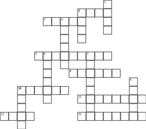 Unit 4 - crossword Crossword Grid Image