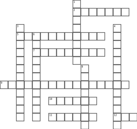 Christmas Time Crossword Grid Image