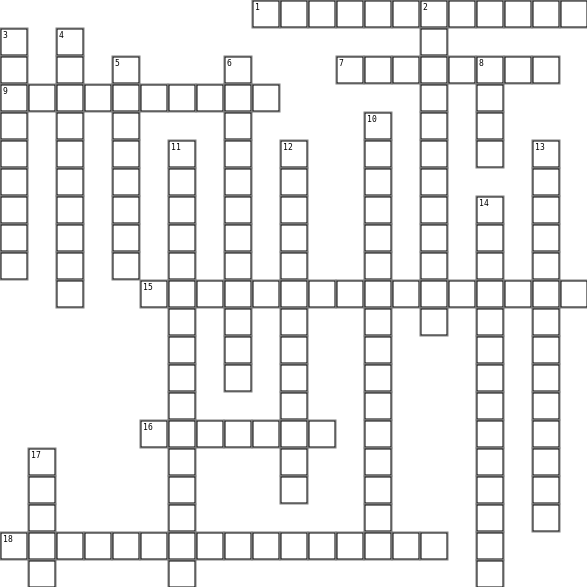 Science Crossword Grid Image
