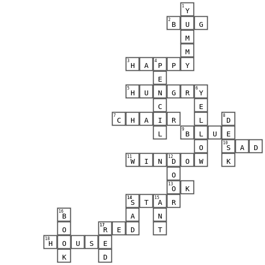 u6 Crossword Key Image