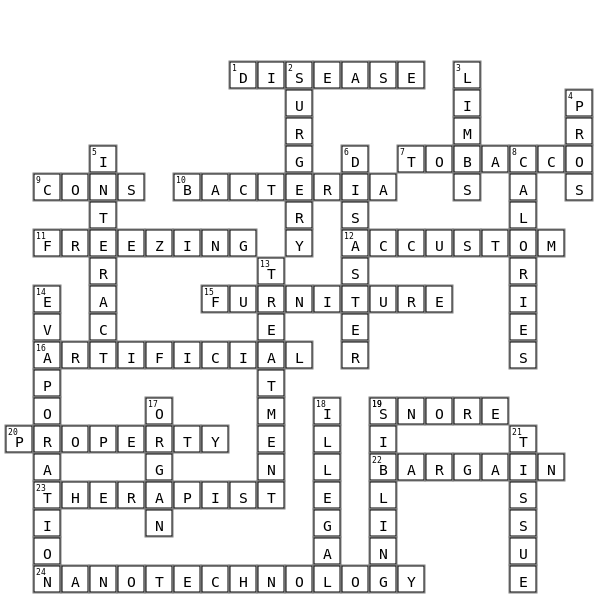 medicine and technology Crossword Key Image