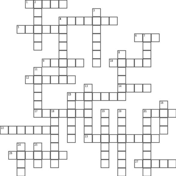 Physical Training and Prayer Crossword Grid Image