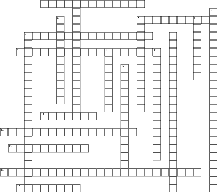 Lesson 12 Crossword Puzzle  Crossword Grid Image