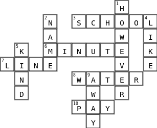 cheese Crossword Key Image