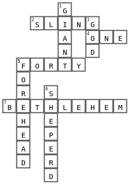 David & Goliath Crossword Key Image