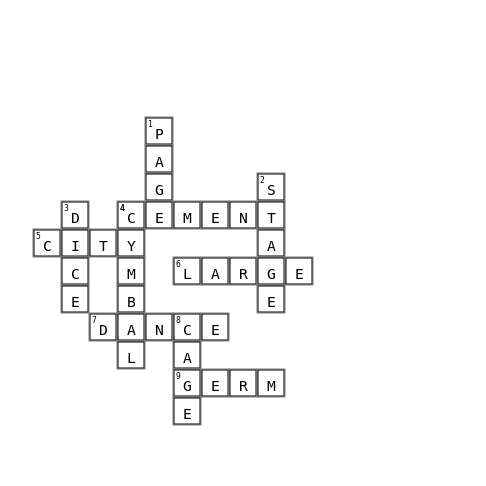 phonics Crossword Key Image